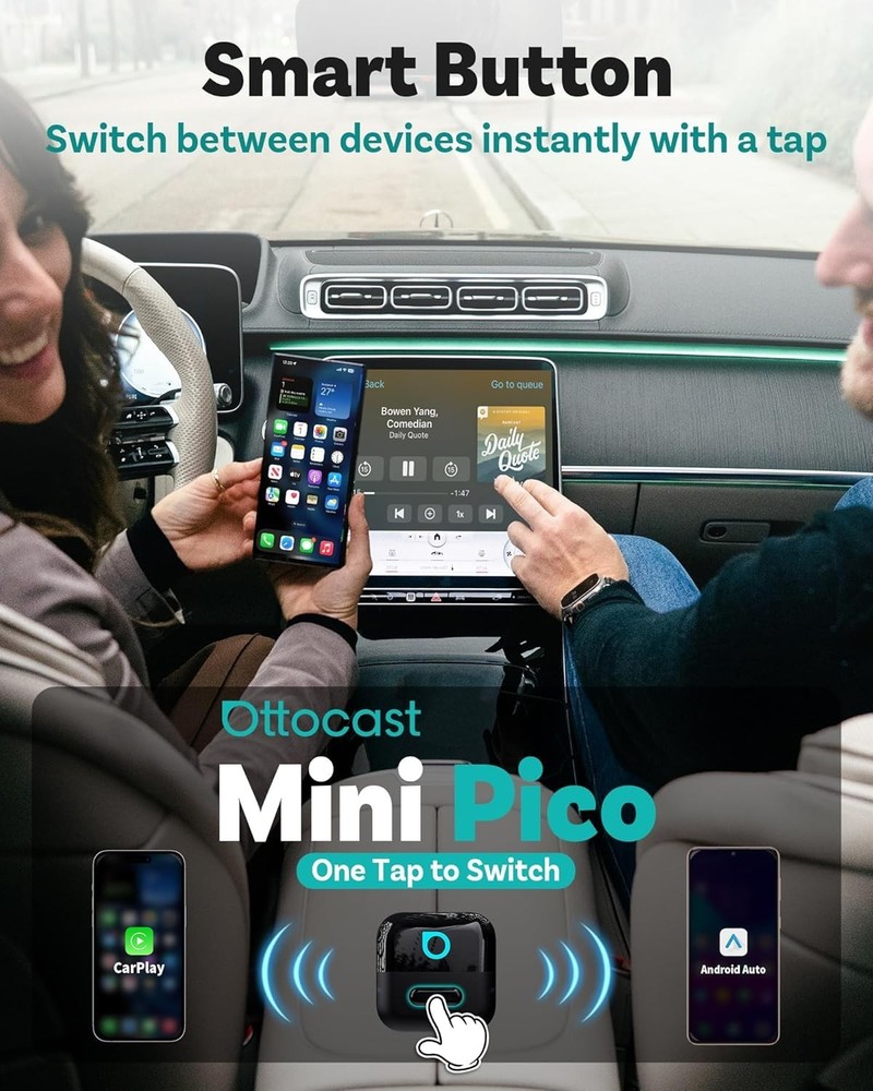 OTTOCAST Mini Pico Wireless CarPlay Adapter Model CA525