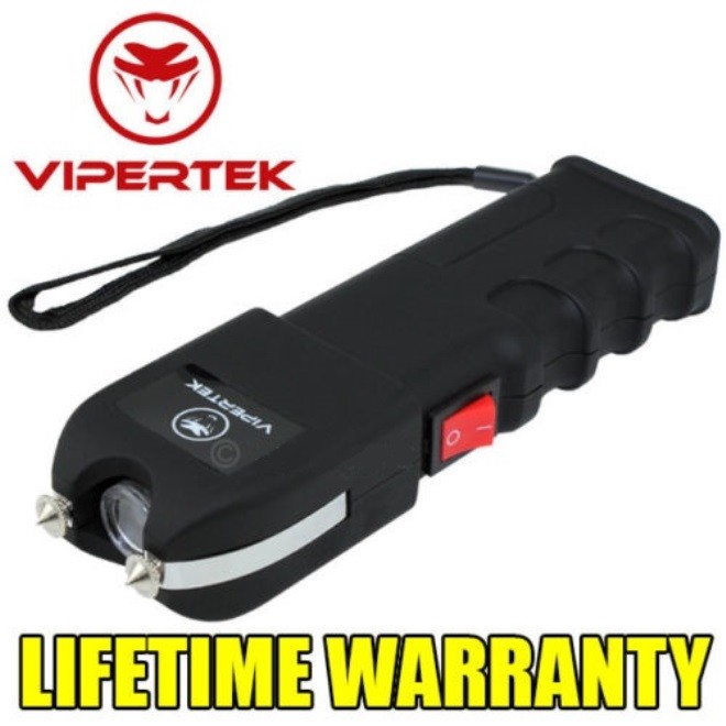 VIPERTEK MAX High Voltage Self Defense StunGun Rechargeable with LED Light