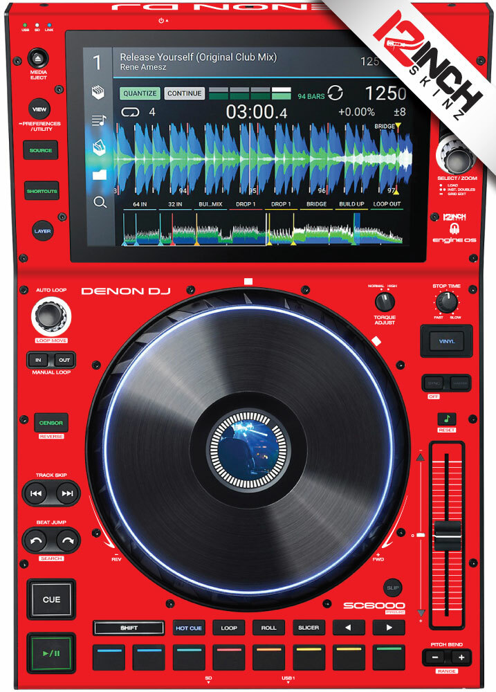 Denon SC6000/6000M Skin (Pair) Red