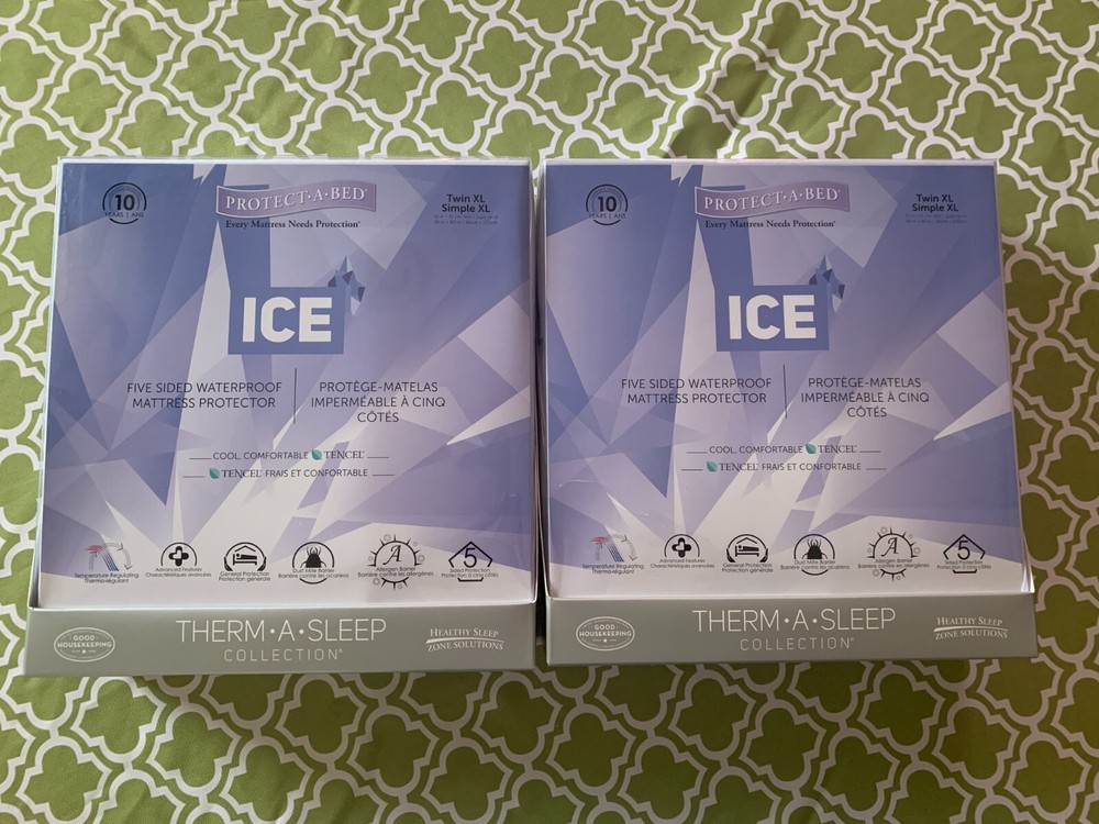 2pcs Protect-A-Bed Ice Therma-Sleep 5-Sided Waterproof Mattress Protector TwinXL