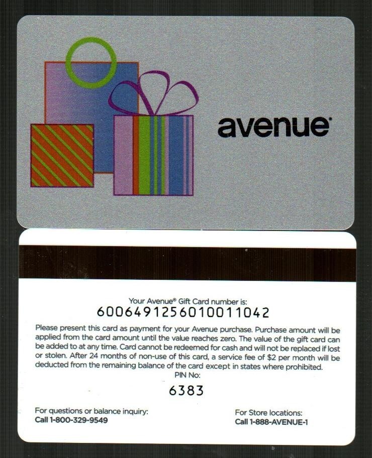AVENUE Colorful Gift Boxes ( 2005 ) Gift Card ( $0 )