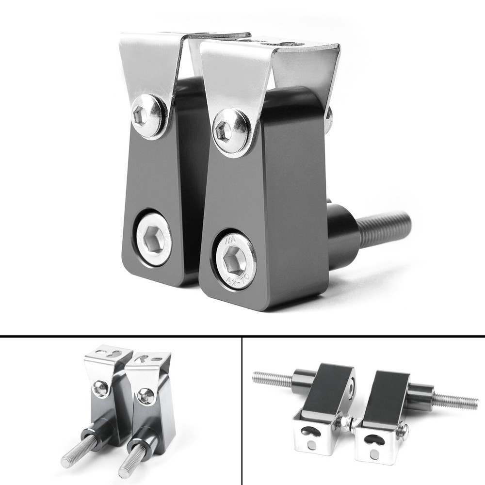 CNC Titan M8 Motorcycle Headlight Fog Light Mount Bracket Extender Support Pair