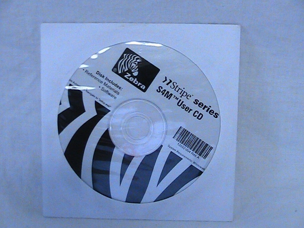 1 USED ZEBRA STRIPE SERIES S4M USER CD REFERENCE MATERIALS AND SOFTWARE