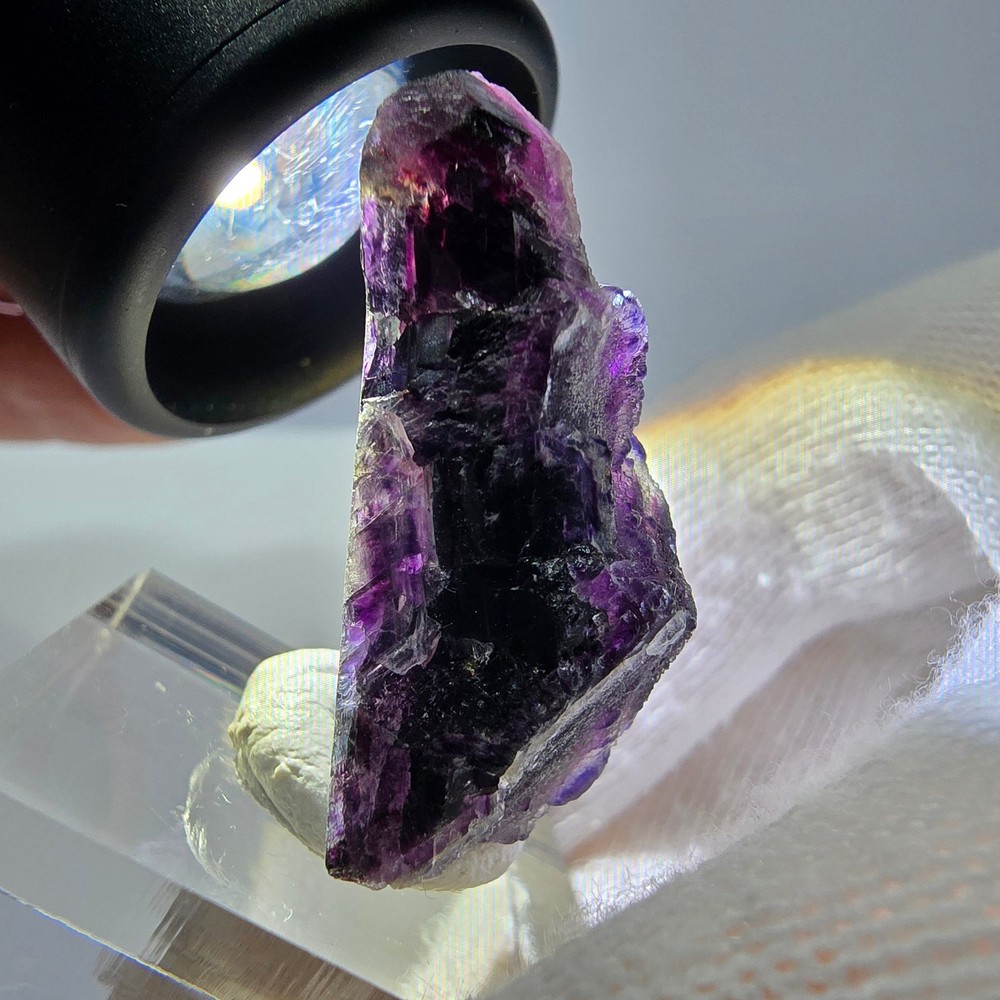 Phantom Fluorite Cube Specimen, purple Okorusu, Namibia 33*22*13mm