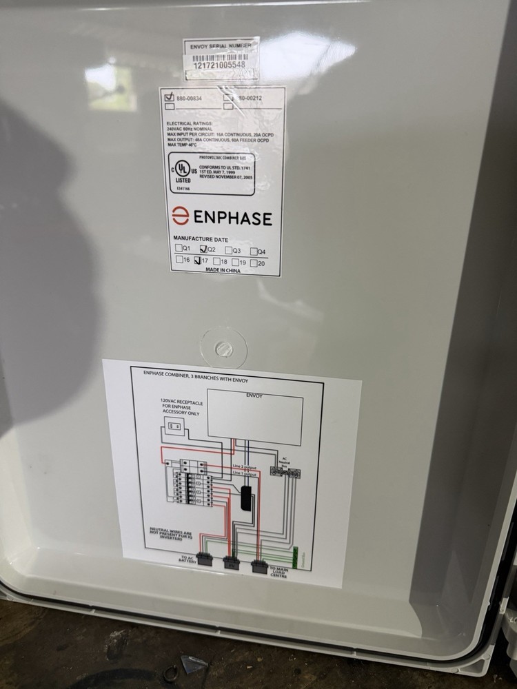 Enphase Envoy Gateway  - XAM1-120-B With AC Combiner Box