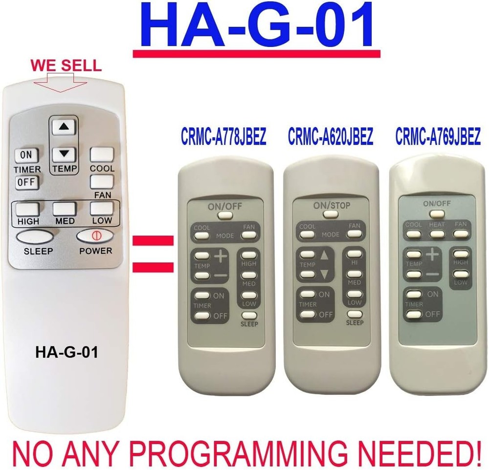 Replacement for GE Window Air Conditioner Remote Control HA G