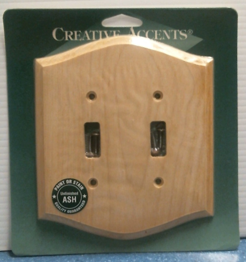 Creative Accents Unfinished Ash 2 Toggle Wallplate  (52902)  FS