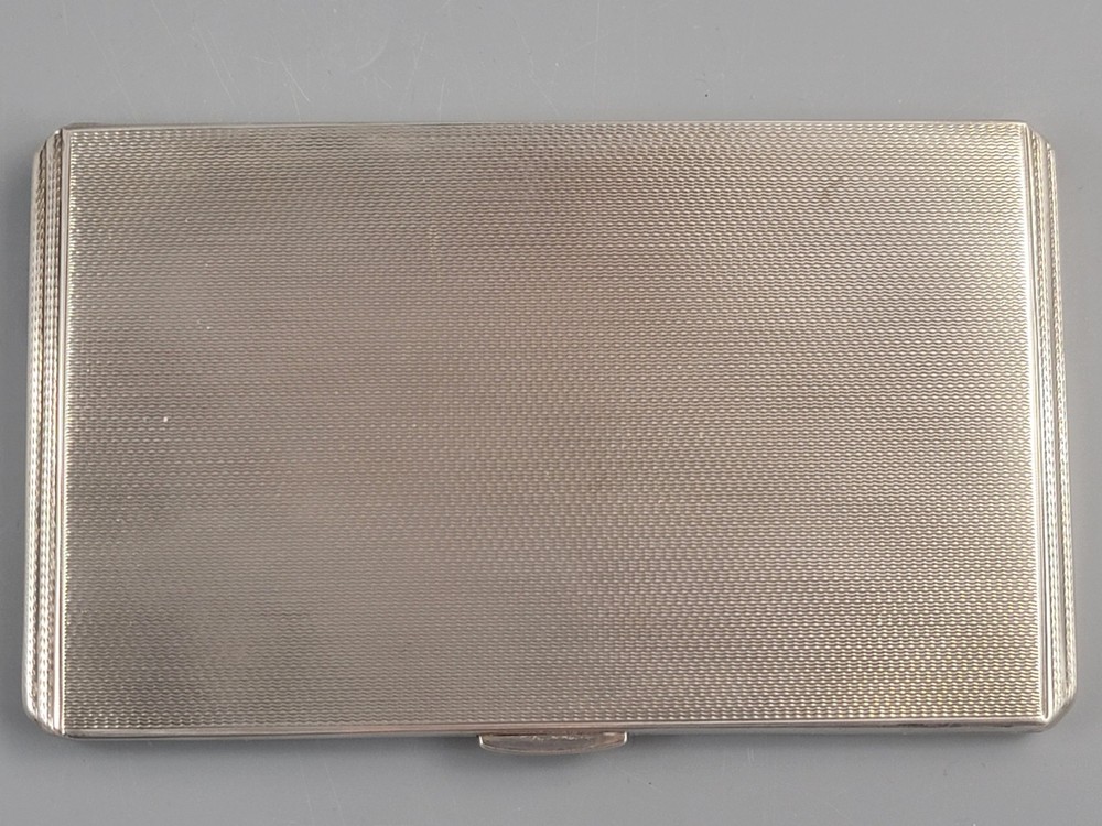1917 Birmingham Sterling Silver Cigarette Case Enamel Horse Panel