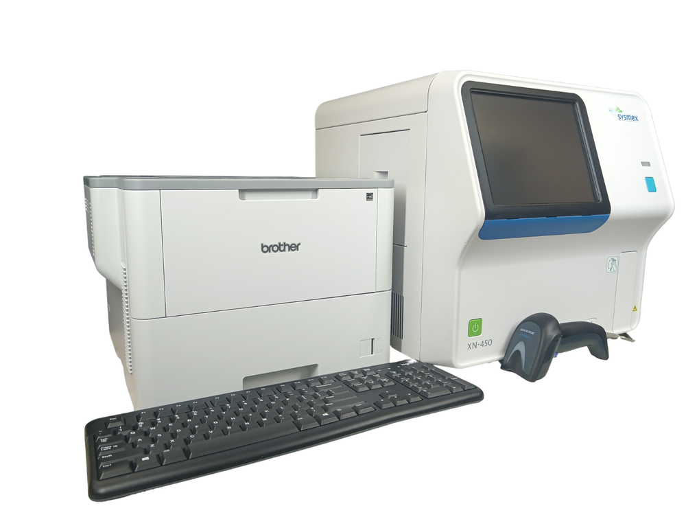 Sysmex XN-450, 6-part differential Hematology Analyzer with printer and scanner