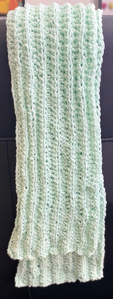 Handmade Crochet Mint Green Scarf
