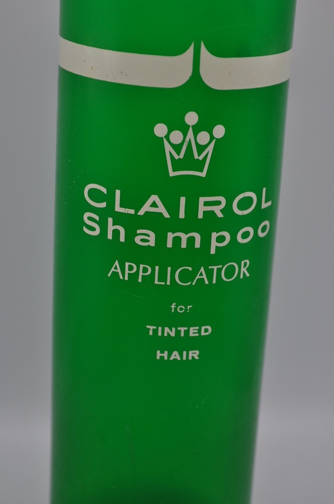 Vintage Clariol Shampoo Applicator Green Bottle Empty for Prop