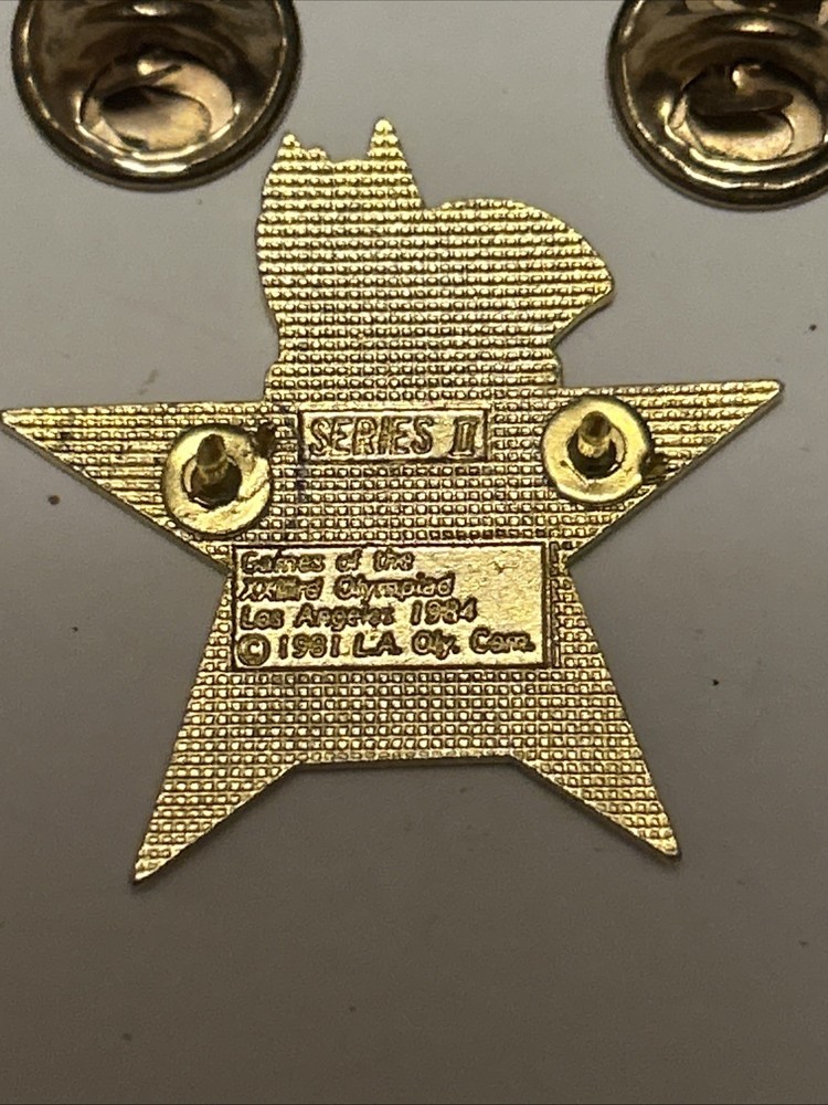 Sam the Eagle Mascot 1984 LA Lapel Pin Olympics Torch White Star