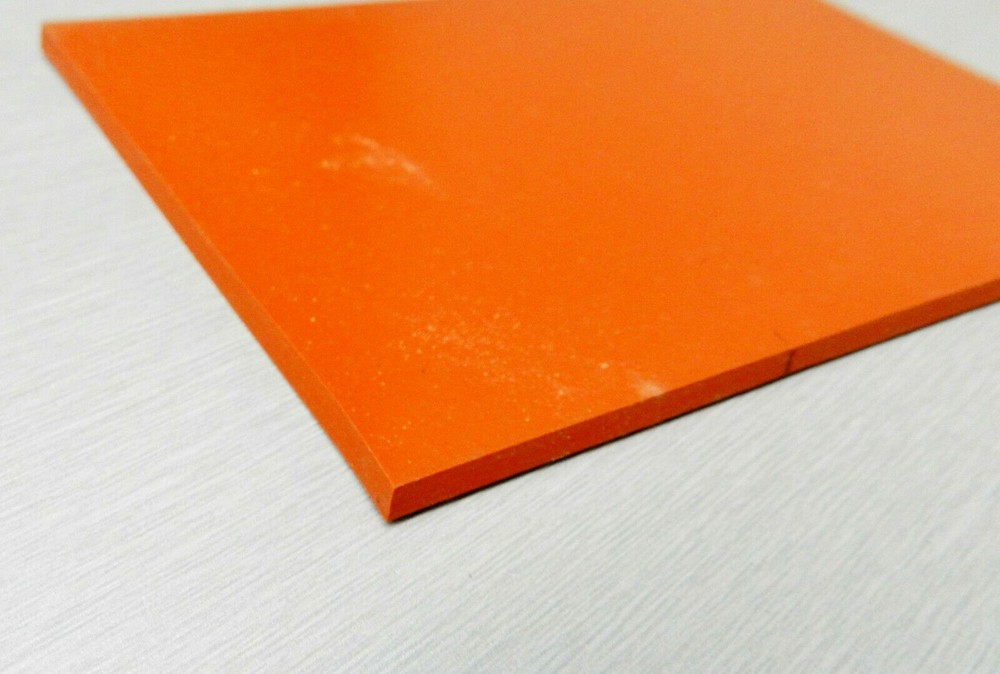 Silicone Rubber Sheet 6x10x 1/4 Thick High Temp Solid Red/Orange Grade 6" x 10"