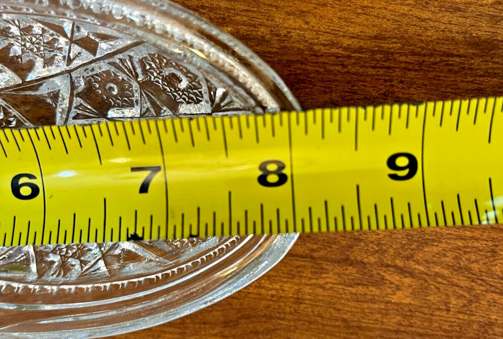 Celery/relish dish crystal oval