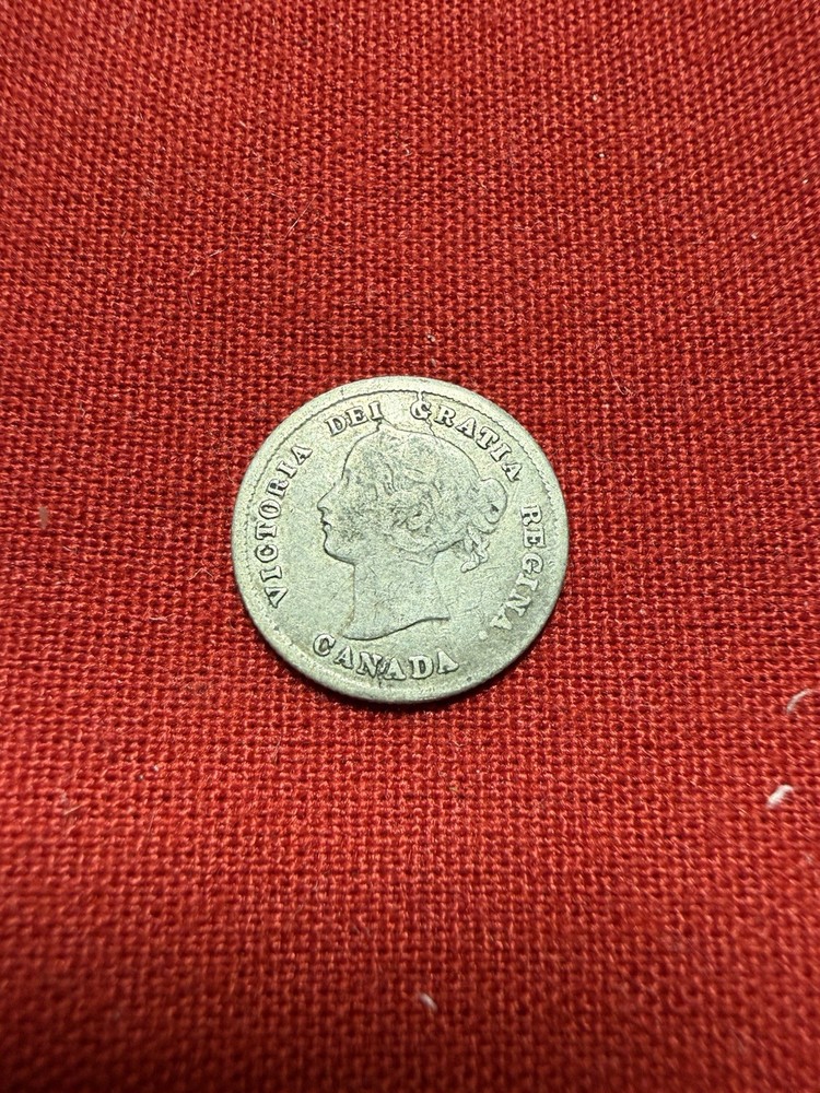 1872 H Canada 5 Cent Beautiful Silver Coin Extremely Fine