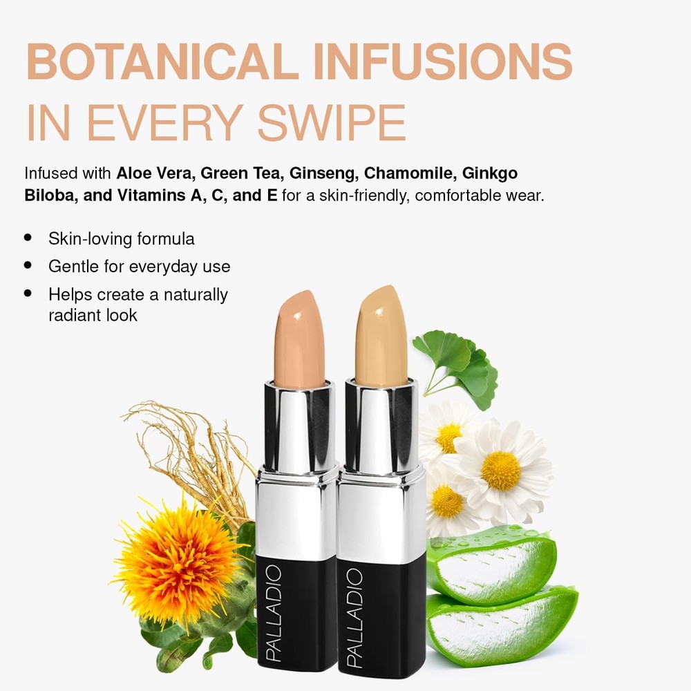 Palladio Stick Concealer Long Lasting Full To Medium Coverage Natural Under Eye
