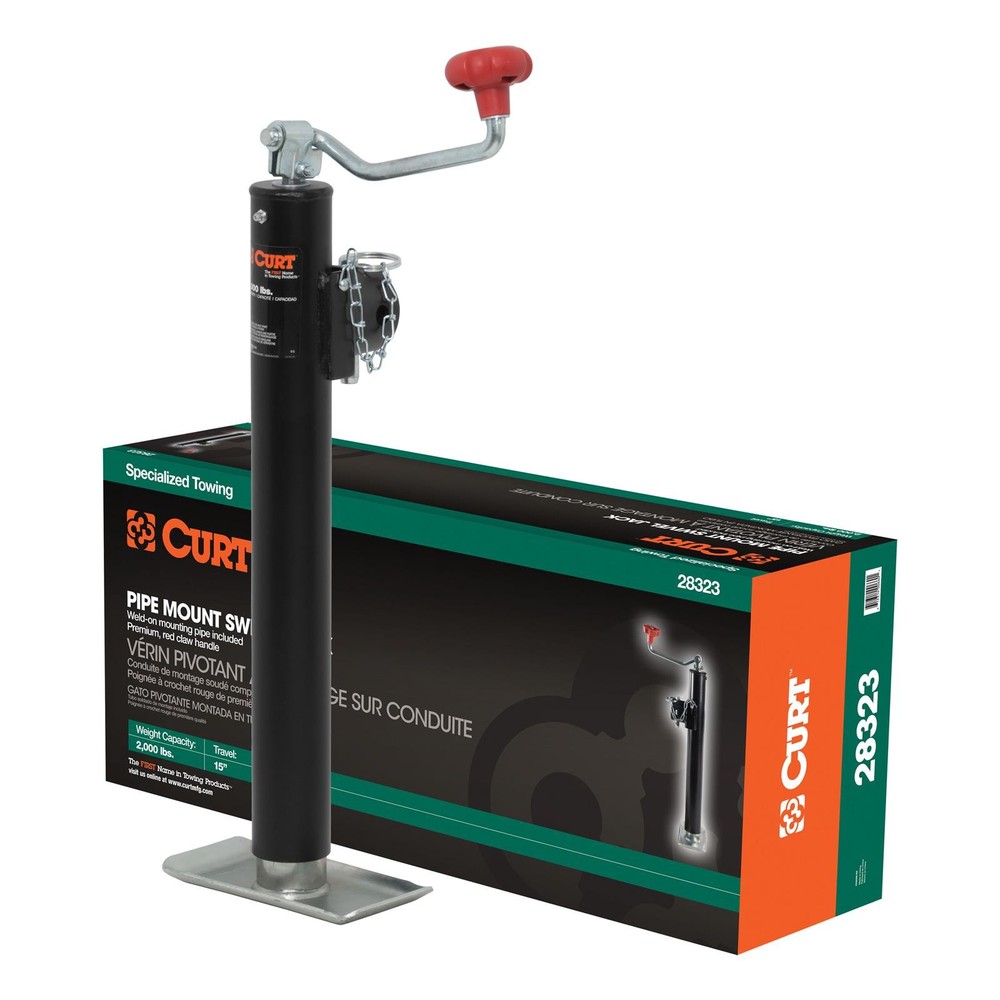 CURT Manufacturing Pipe Mount Swivel Jack 28323