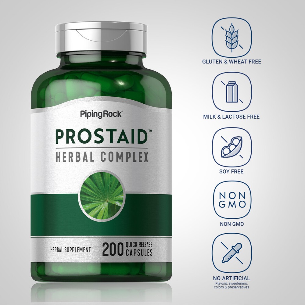 Prostate Vitamins | 200 Capsules | Complex Formula | Non-GMO | by Piping Rock