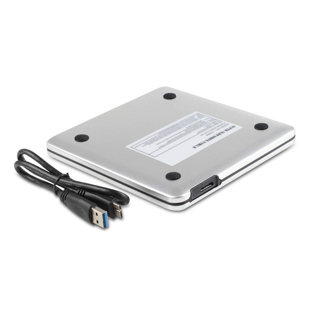Genuine Burner External USB 3.0 Super Slim DVD BD Recorder Drive Silve-