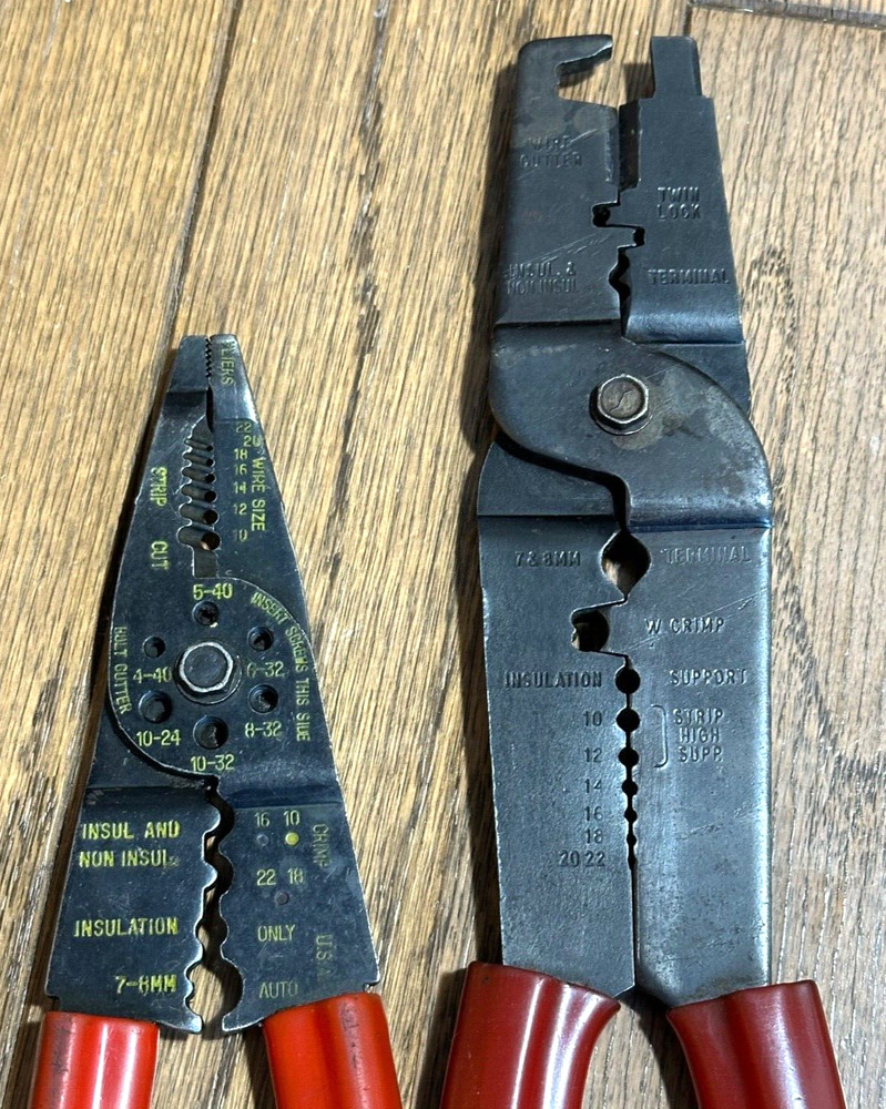 Wire Stripper Pliers IGNITION Crimper Cutter Spark Plug Red Set Lot Tools GB MAC