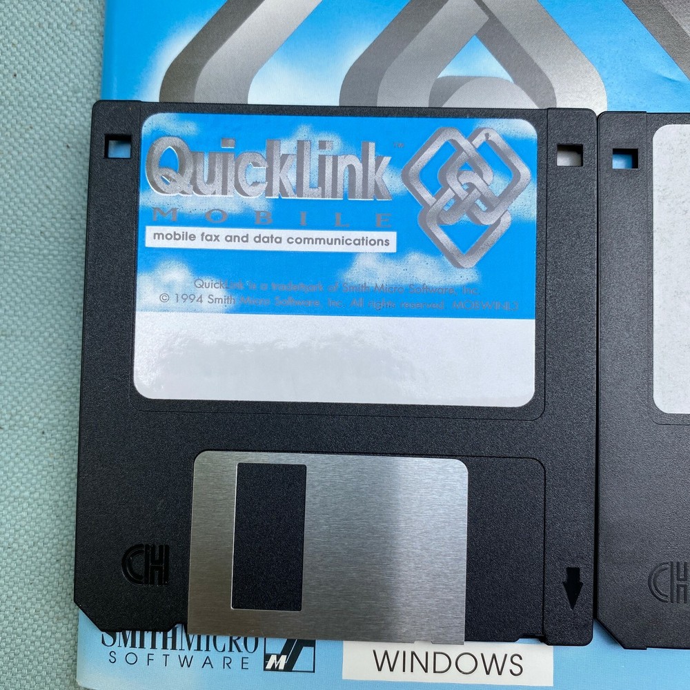 QuickLink Mobile Software 3.5 Floppy Viking 56K Modem PC Card Driver 1994 Manual