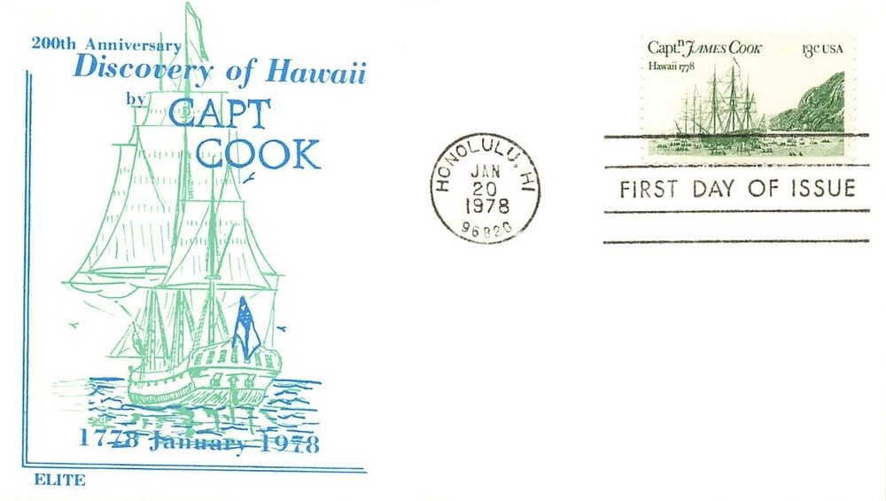1733 13c CAPT. JAMES COOK - ELITE CACHET