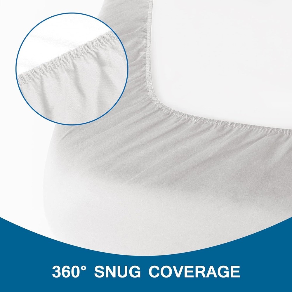 Breathable Microfiber Cot Size Sheet 31" x 75" - Ideal for Sensitive Skin