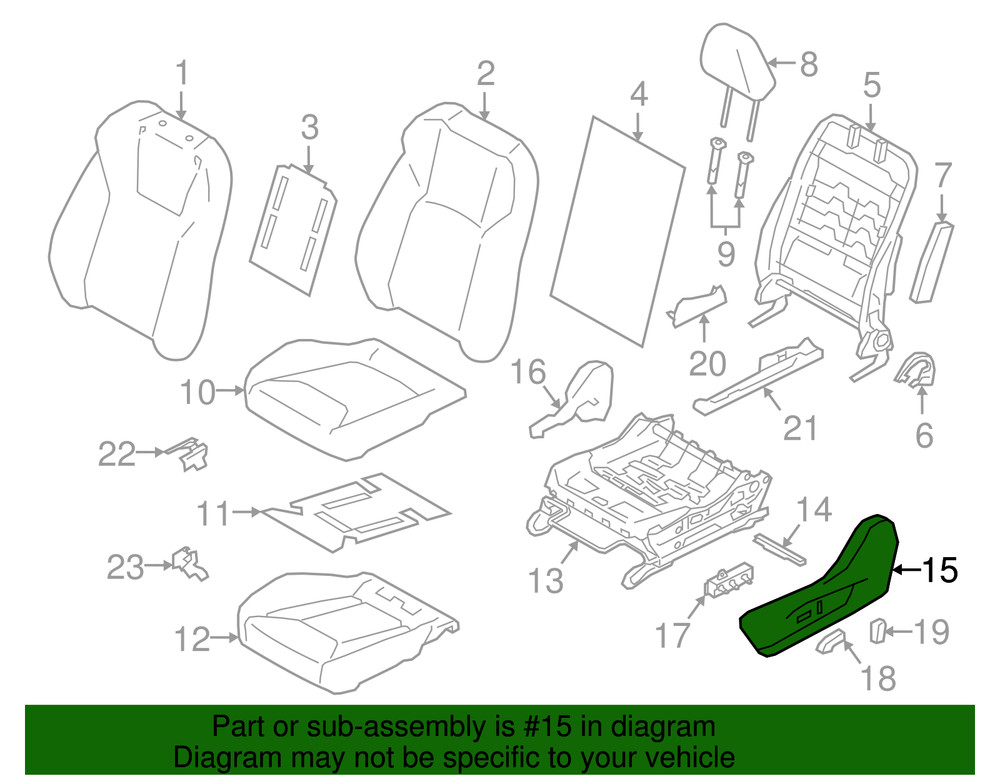 Genuine Subaru Outer Finish Panel 64115FL311VH