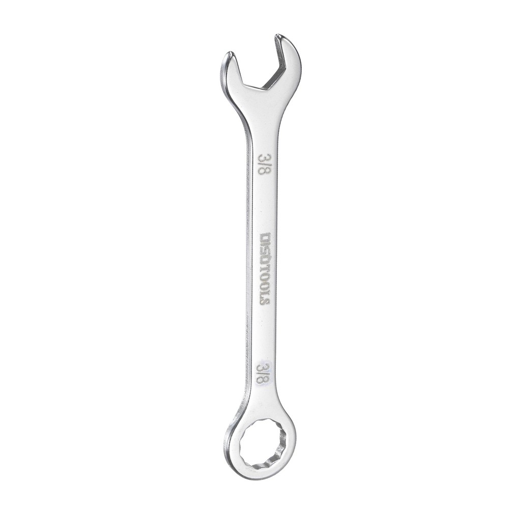 Thin Combination Wrench 3/8" with 12-Point Ended 15°Angled Open End