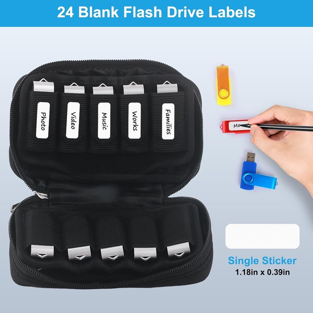 Flash Drive Case Storage Bag 20 Slots