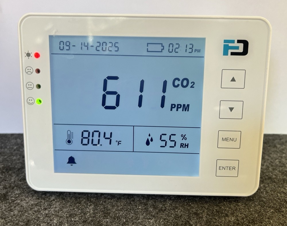 Forensics FD - C02000 Carbon Dioxide Detector Gas Analyzer LCD Display