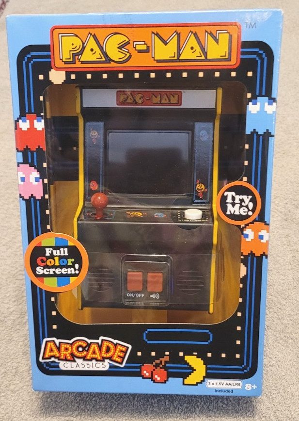 Basic Fun, Arcade Classics Pac-man Retro with Color LED - New in Box!!!
