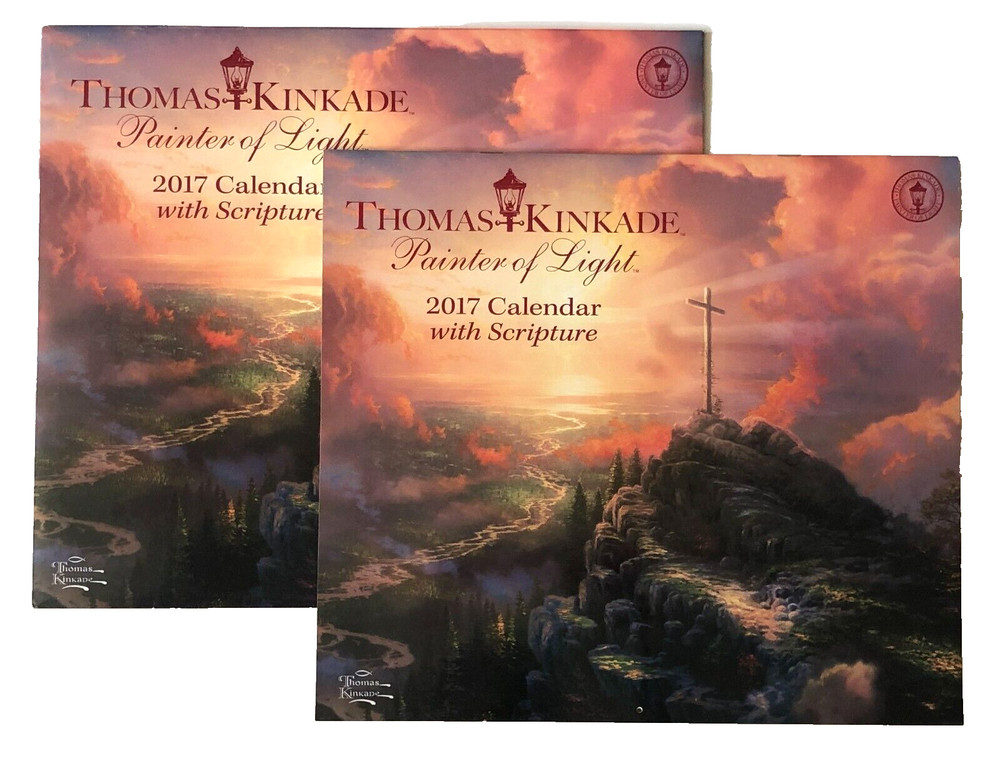 2017 Thomas Kinkade Scripture Calendar Painter of Light Large Wall Format Art