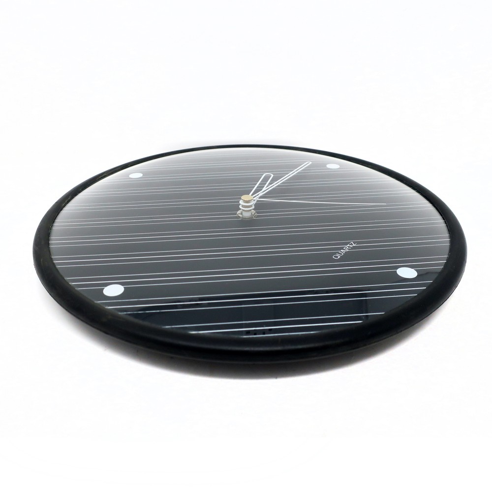 Postmodern Diagonal Pin Stripe Wall Clock by Baker Hart & Stuart