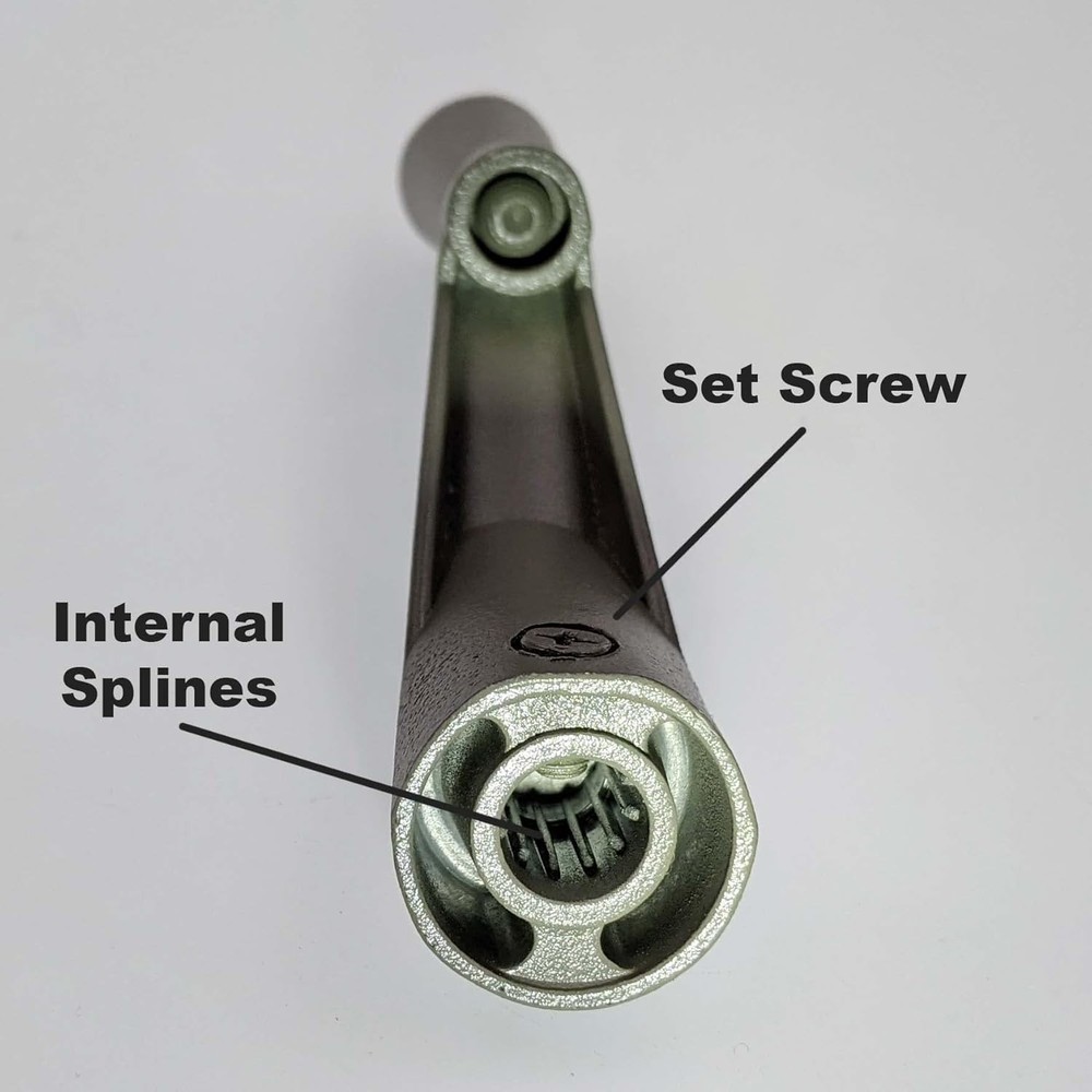 H 3966 Spline Socket Crank Handle, Stone, Smooth 360-Degree Operation Single ...