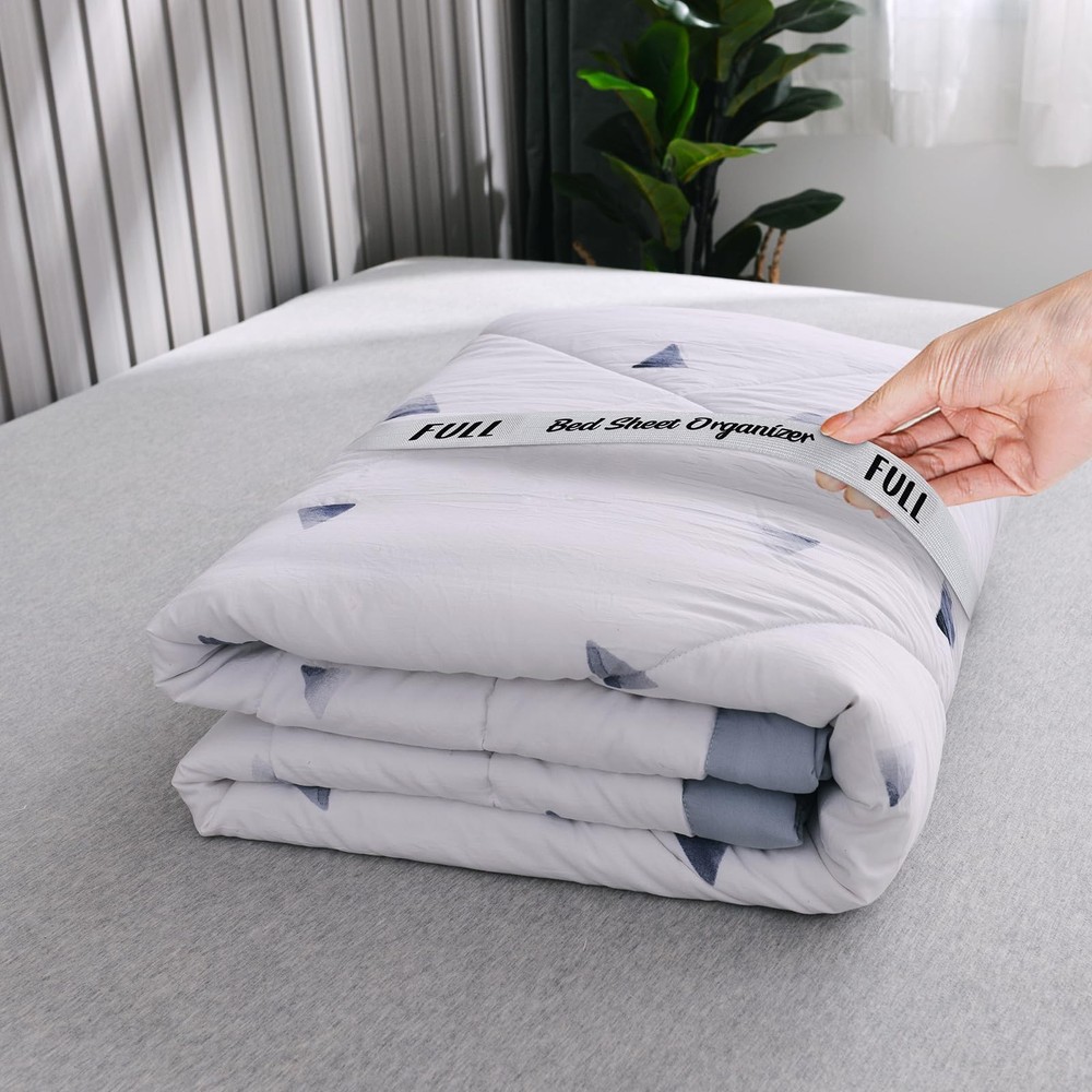 6 PCS Full Size Bed Sheet Organizer Bands for Organizing Bedding Elastic