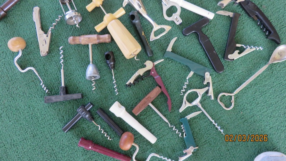 Various Vintage Wine Openers, Corkscrews & Bottle Openers