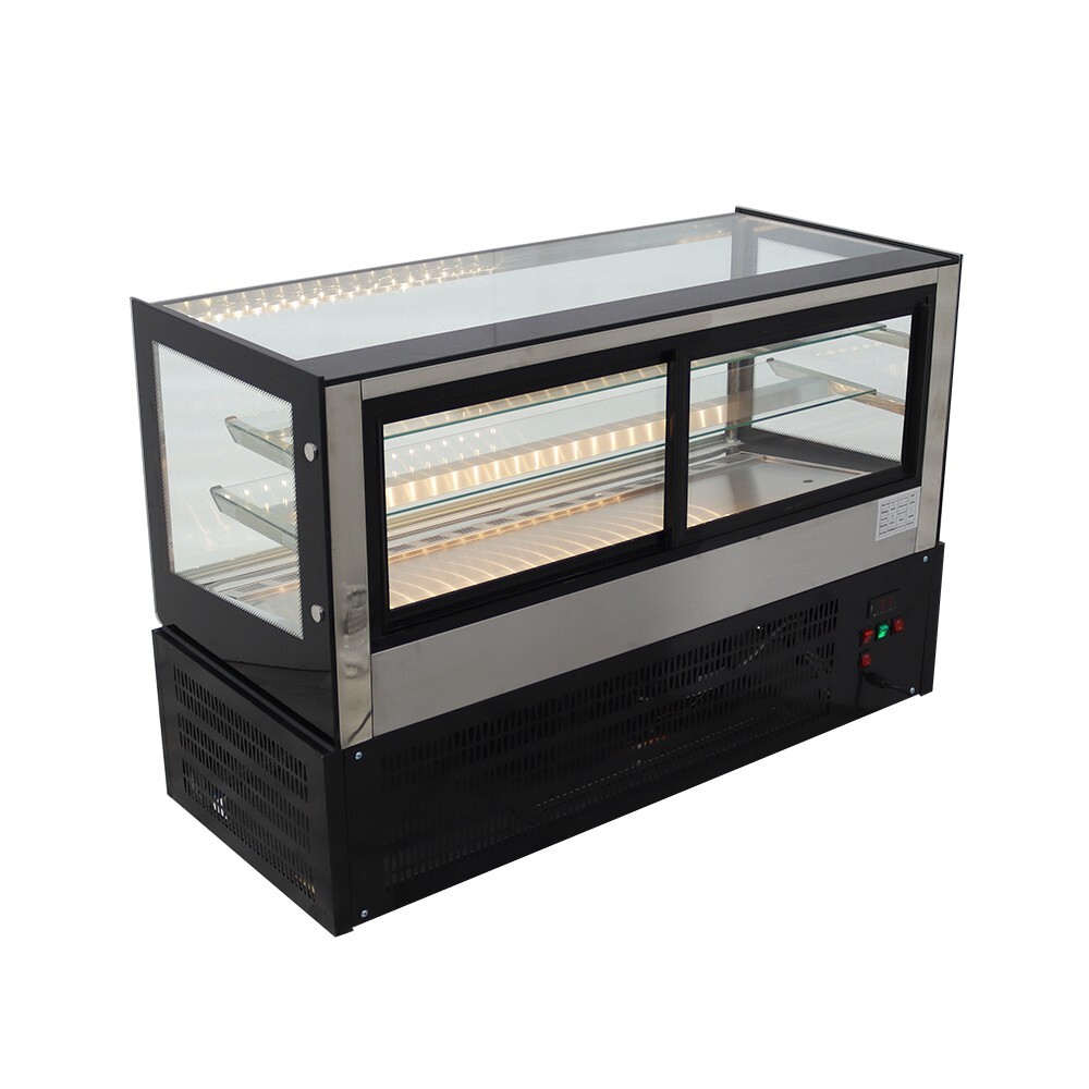 220V 47.2" Refrigerated Cake Display Cabinet 3 Layers Vegatable Fruit Showcase