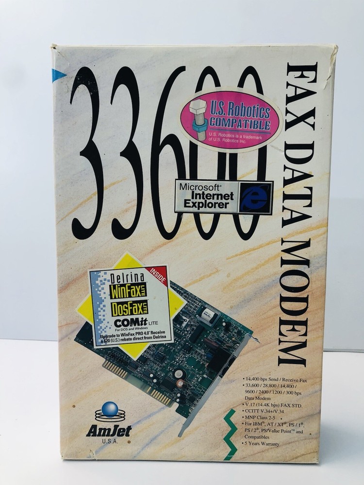 Fax Data Modem 33600 Model(1994 Amjet)