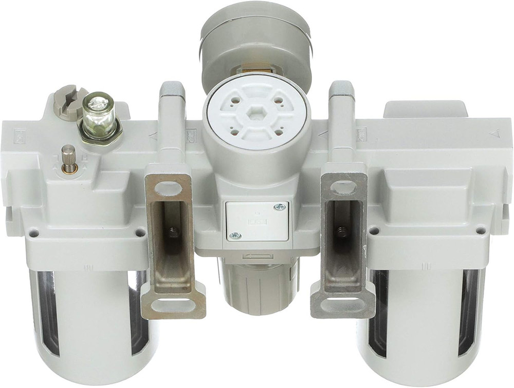 SAU400-N04G Compressed Air Filter Regulator Lubricator Combo 1/2" NPT - Poly Bow