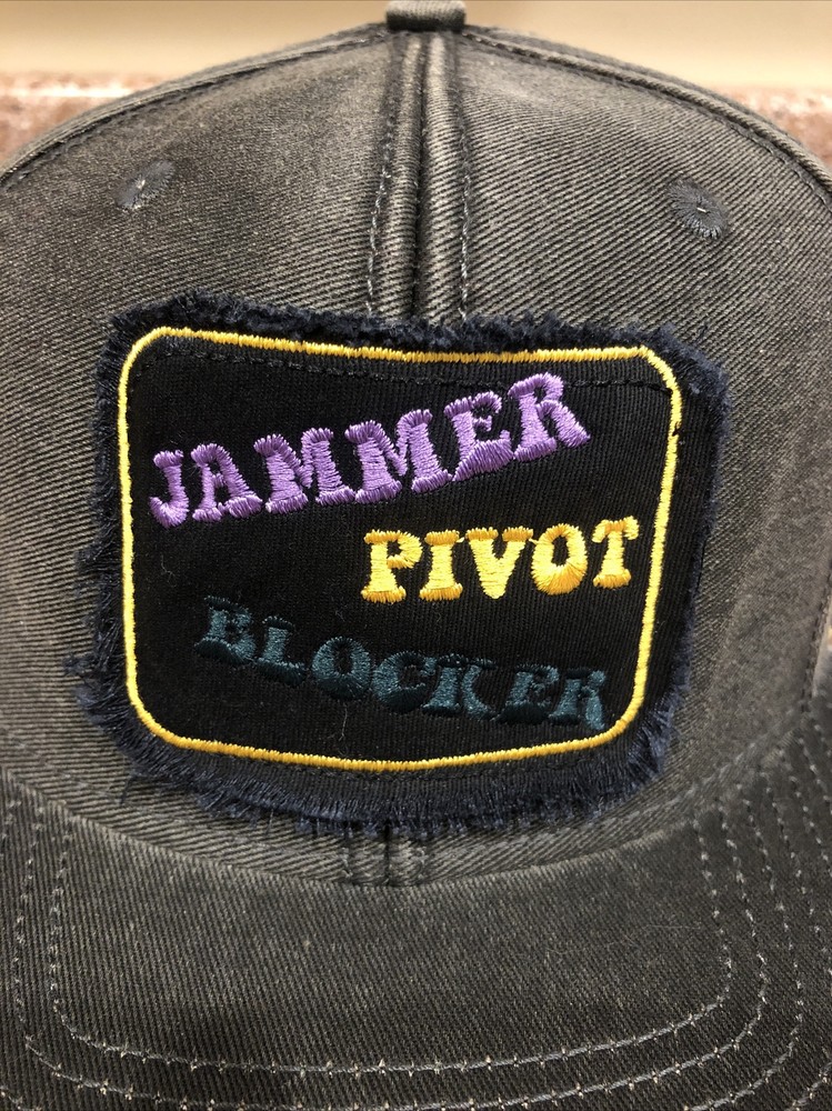 Roller Derby Patch Denim Jammer Pivot Blocker Snap Back Hat