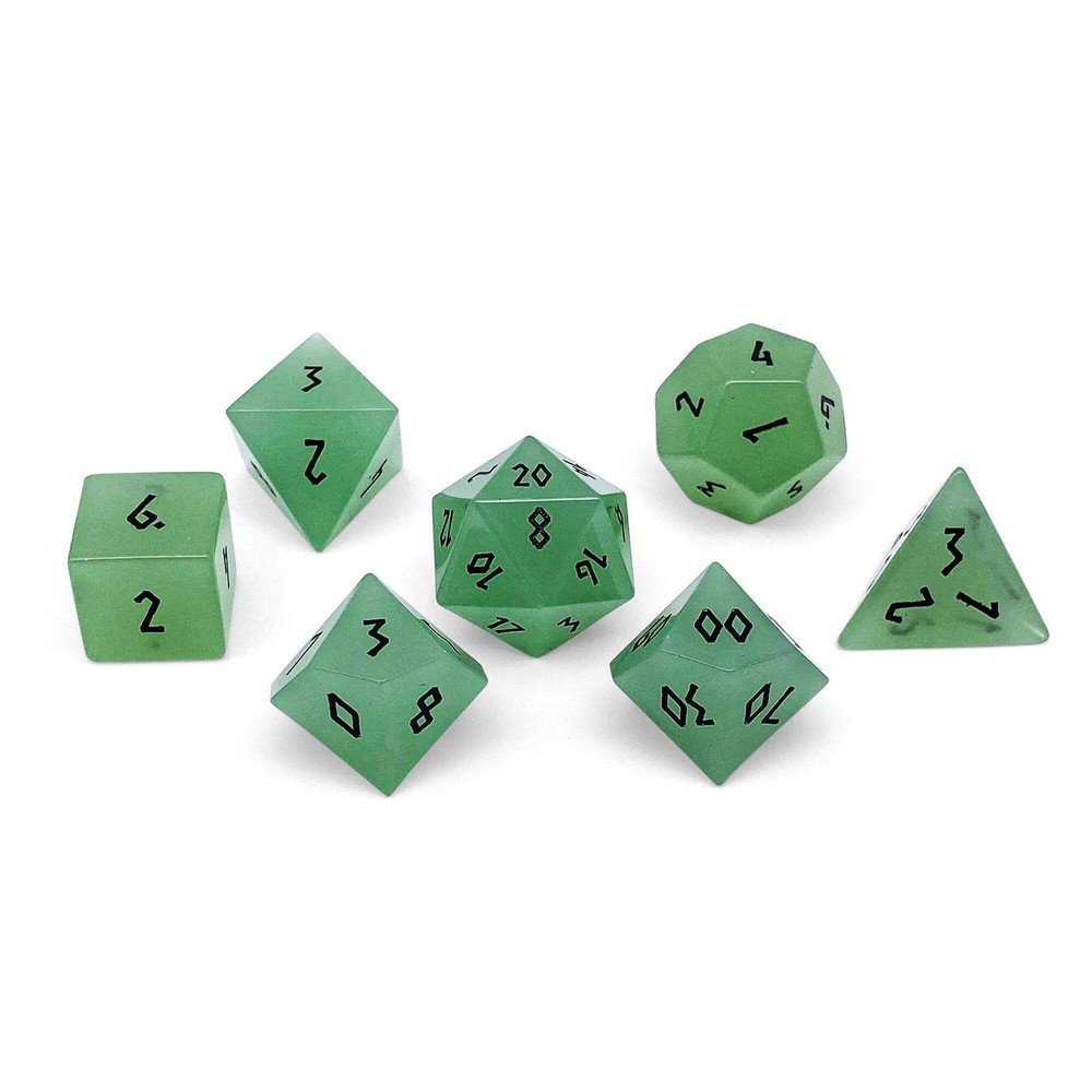 Mint Green - 7 Piece RPG Set K9 Glass Dice