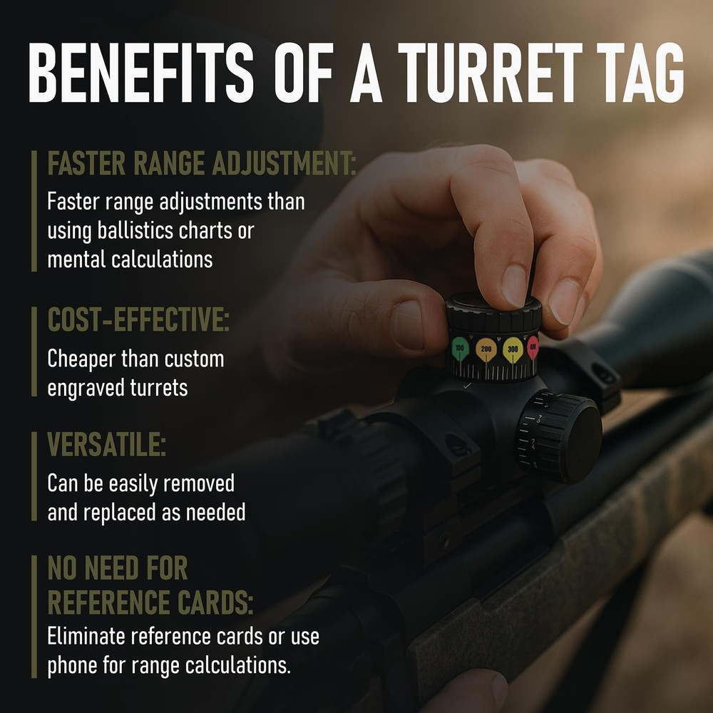 VALUE PLUS 10 Rifle Scope Turret Sticker Sheets- Dope Multi Color