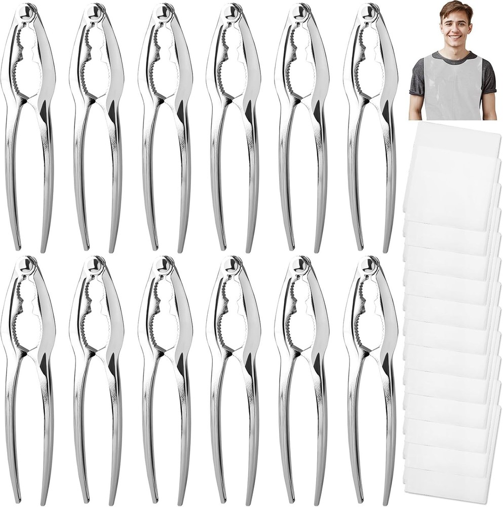 12Pack Crab Crackers and Tools Crab Legs Cracker Tool Set, Lobster Crackers, ...