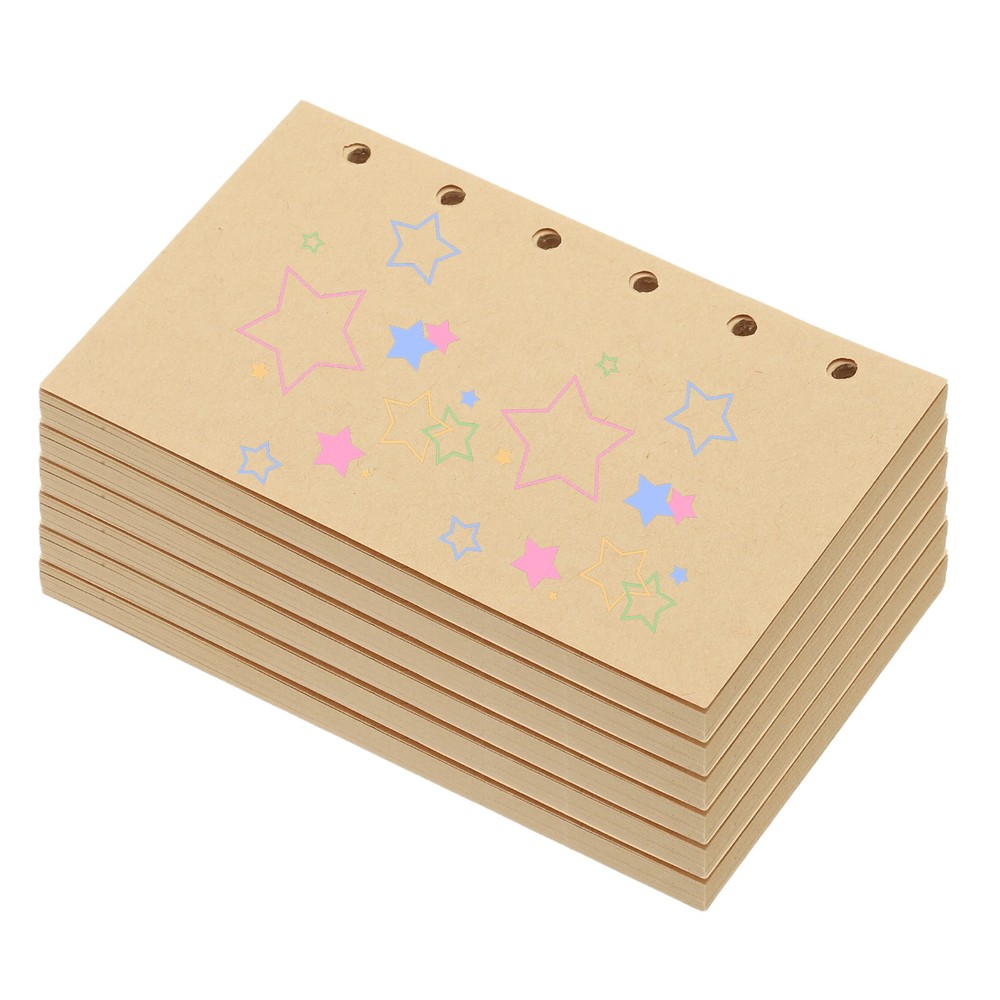 5" x 3.2"(A7) 300 Sheets 6 Holes Colored Loose Leaf Paper, Khaki