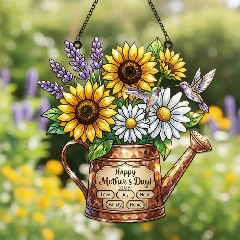 Personalized Sunflower Suncatcher Acrylic