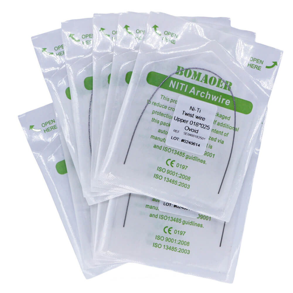 1 Pack Dental Orthodontic Ni-Ti Rectangular Twist wire Ovoid 018×025 Upper
