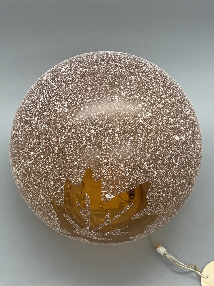 Home Essentials Harvest Large Leaf LED Globe in Rust/Copper