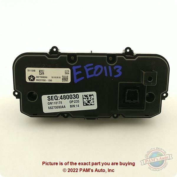 Used A/C Selector Switch fits: 2016 Chrysler 200 automatic temperature control w
