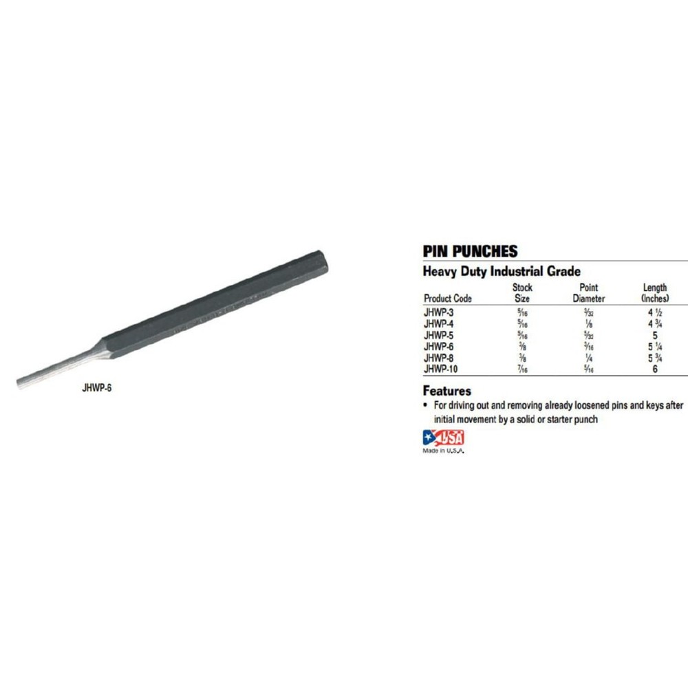 Williams P-3 Pin Punch, 3/32-Inch